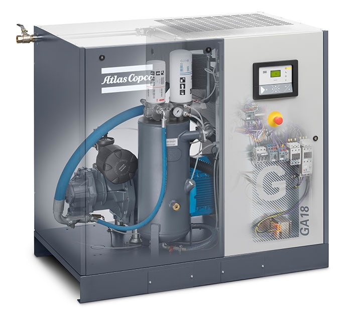 Compressores da série ATLAS COPCO GA