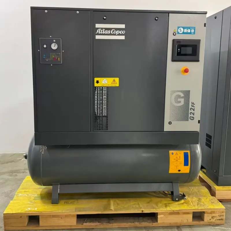 Atlas Copco G22FF 22kW 30HP Compressor de ar de parafuso rotativo com injeção de óleo para fabricação industrial