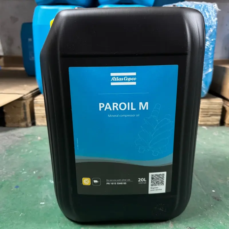 Atlas Copco Oil 1615594800 Lubrificante mineral Paroil M para compressores portáteis genuíno