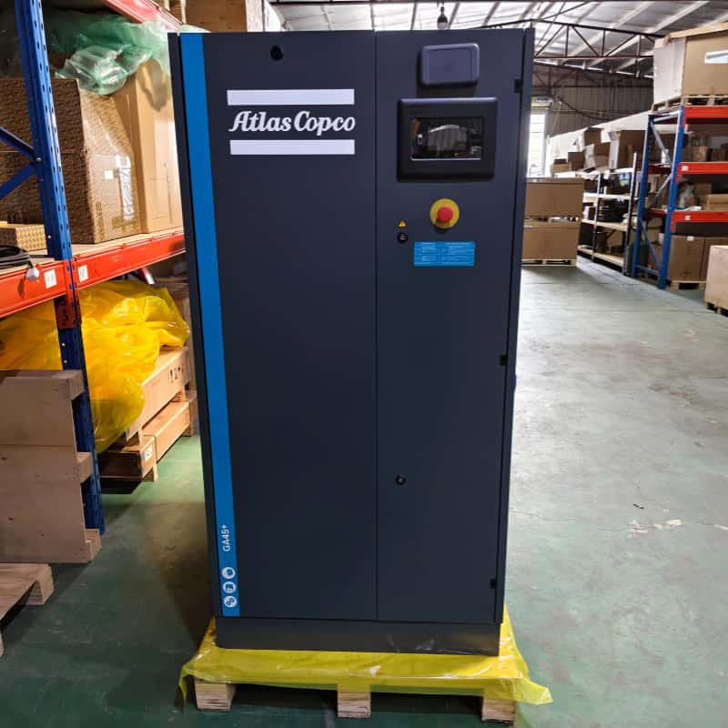 Compressores de ar de parafuso rotativo estacionários da Atlas Copco GA45+ lubrificados com alimentação CA 380V/400V 45KW
