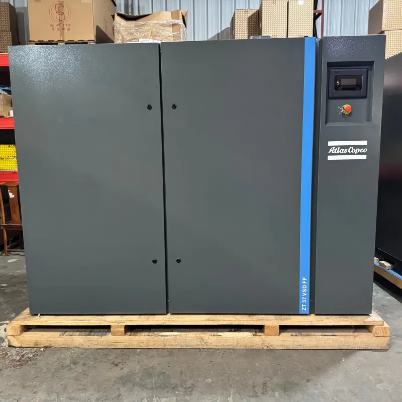 Compressor de parafuso isento de óleo Atlas Copco ZT 37 VSD FF 37KW 50HP Secador classe 0 genuíno